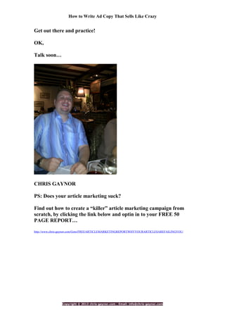 How to write ad copy that sells like crazy | PDF