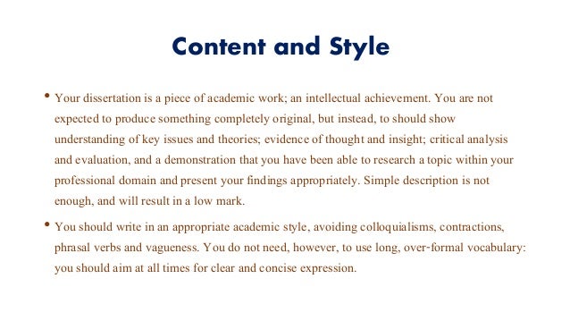 Dissertation course description