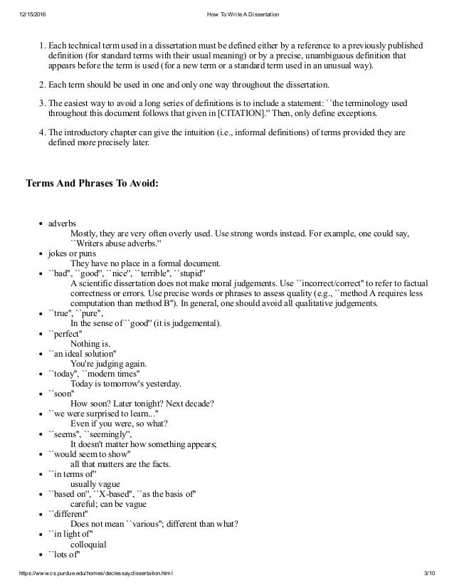 How to write a dissertation in 3 weeks