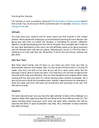 How To Write a Dissertation in a Day? - Tutors India Blog