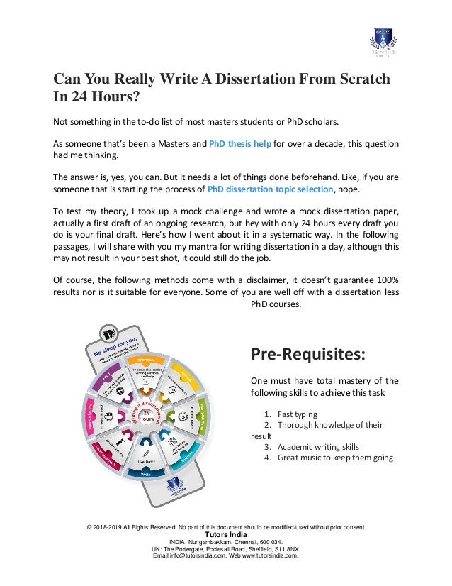 how to write your dissertation 6 weeks