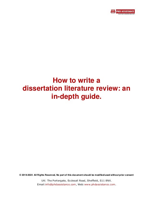 Writing your literature review dissertation