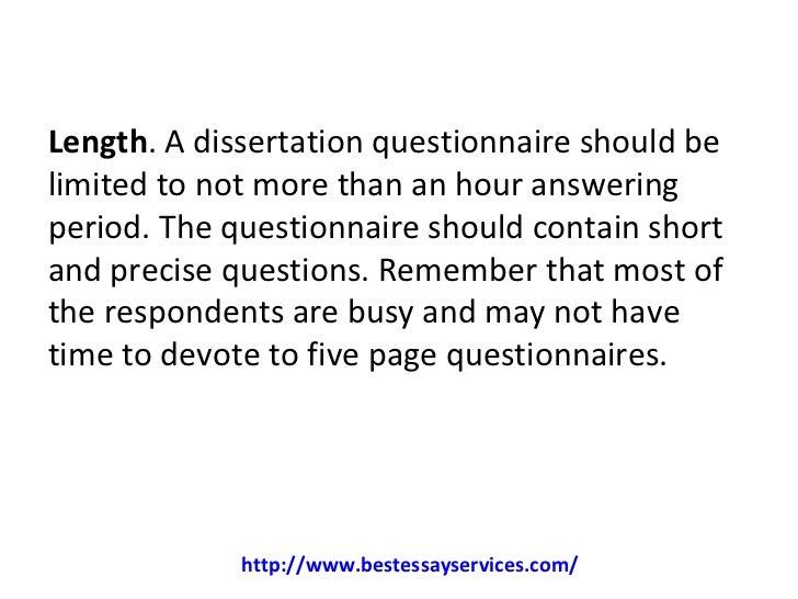 Help with dissertation writing questionnaire