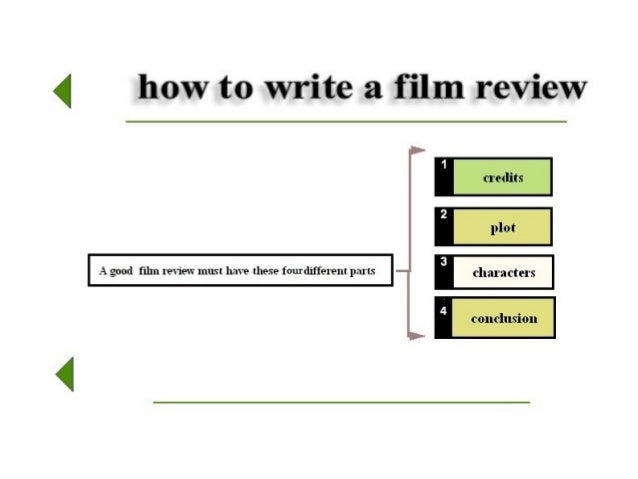 How to write a movie critique