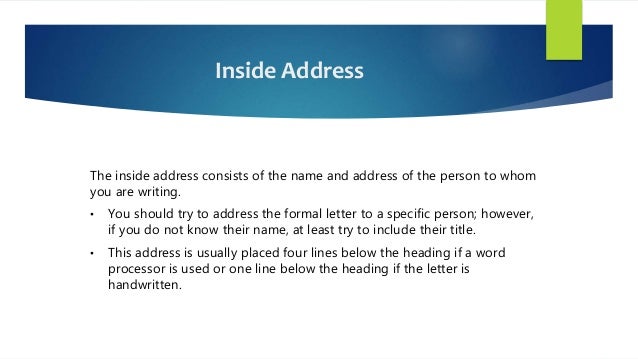 how to write address on one line