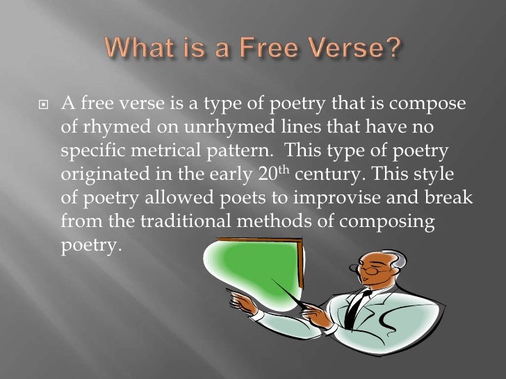 How to write poetry free verse