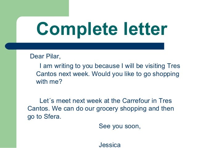 how to write a friendly letter