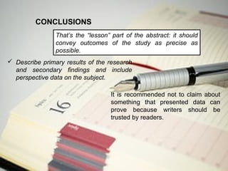 How to write a good abstract for a research paper | PPT