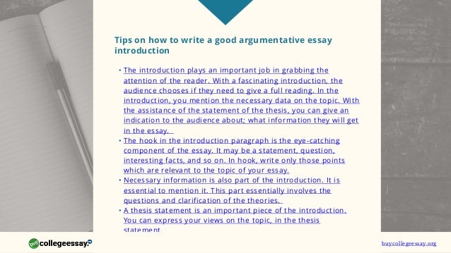 How to write a good argumentative essay
