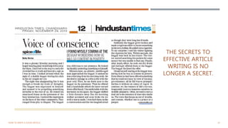 THE SECRETS TO
EFFECTIVE ARTICLE
WRITING IS NO
LONGER A SECRET.
14HOW TO WRITE A GOOD ARTICLE
 