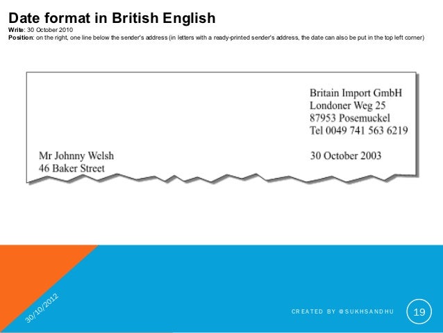 how to write a good business letter how to format an address on one line