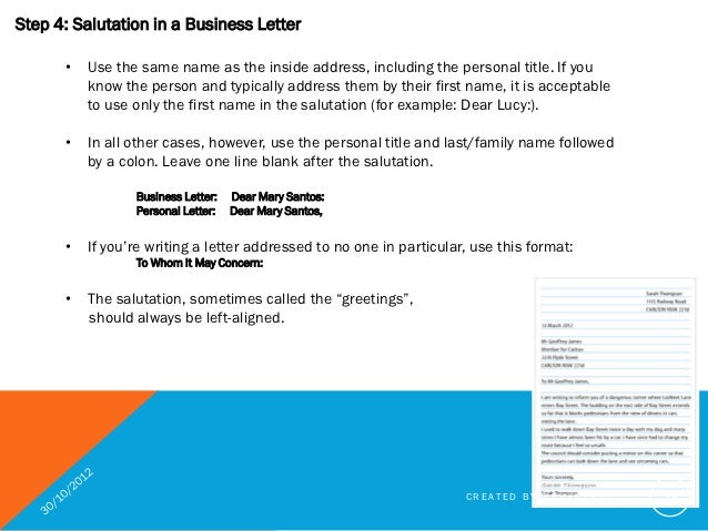 how to write address on one line