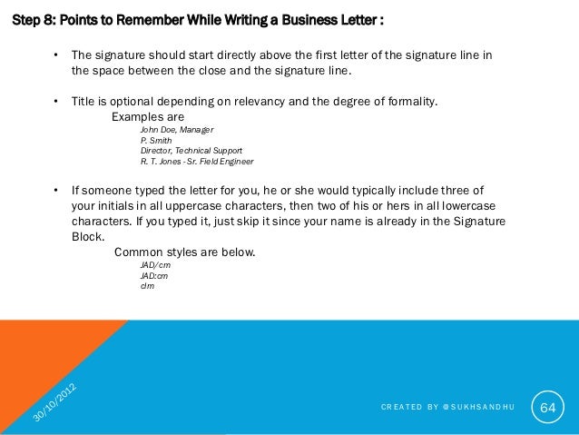 How to write busness letters
