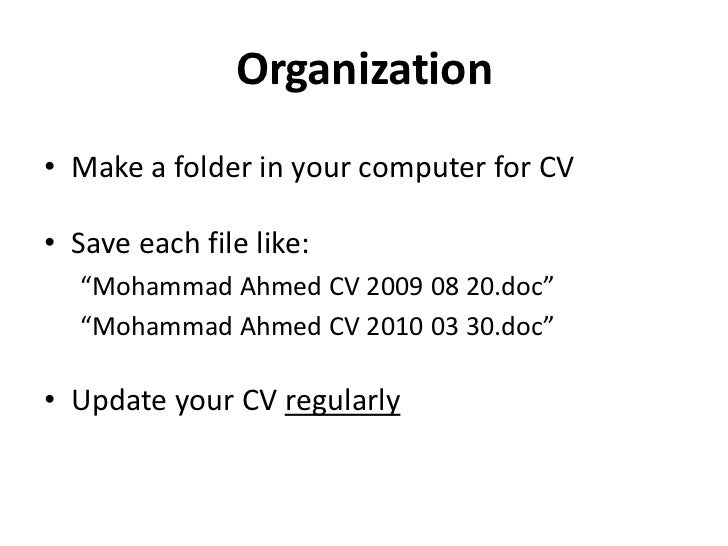 how to write a good cv