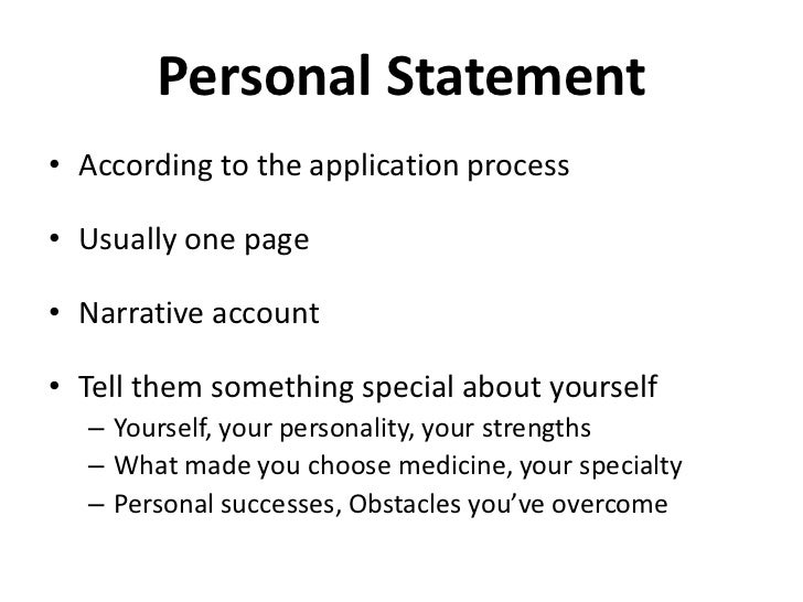 Writing a personal statement for medicine