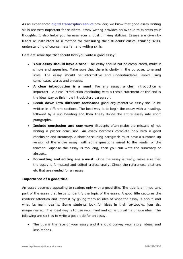how to write a good title for an essay