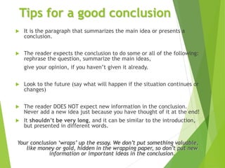 how to make a good conclusion