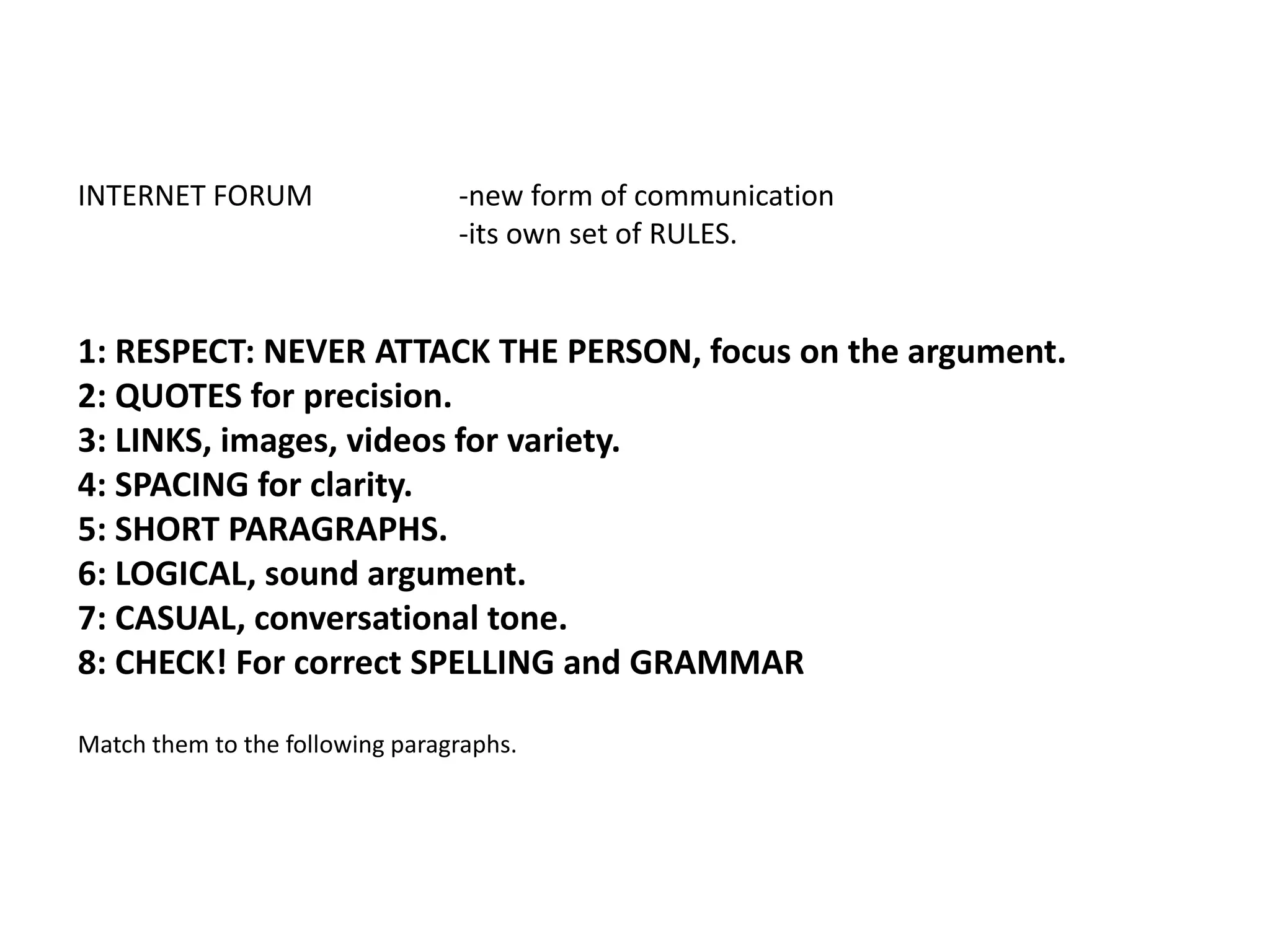 How to write a good forum entry | PPTX