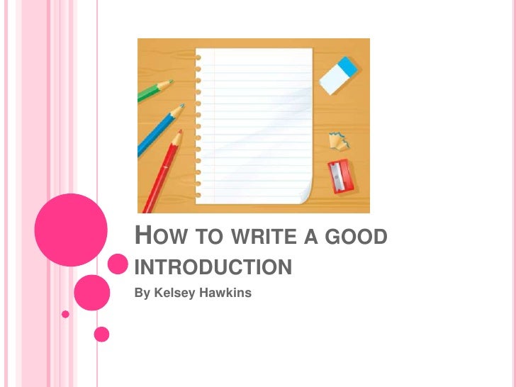  how to write a good introduction 