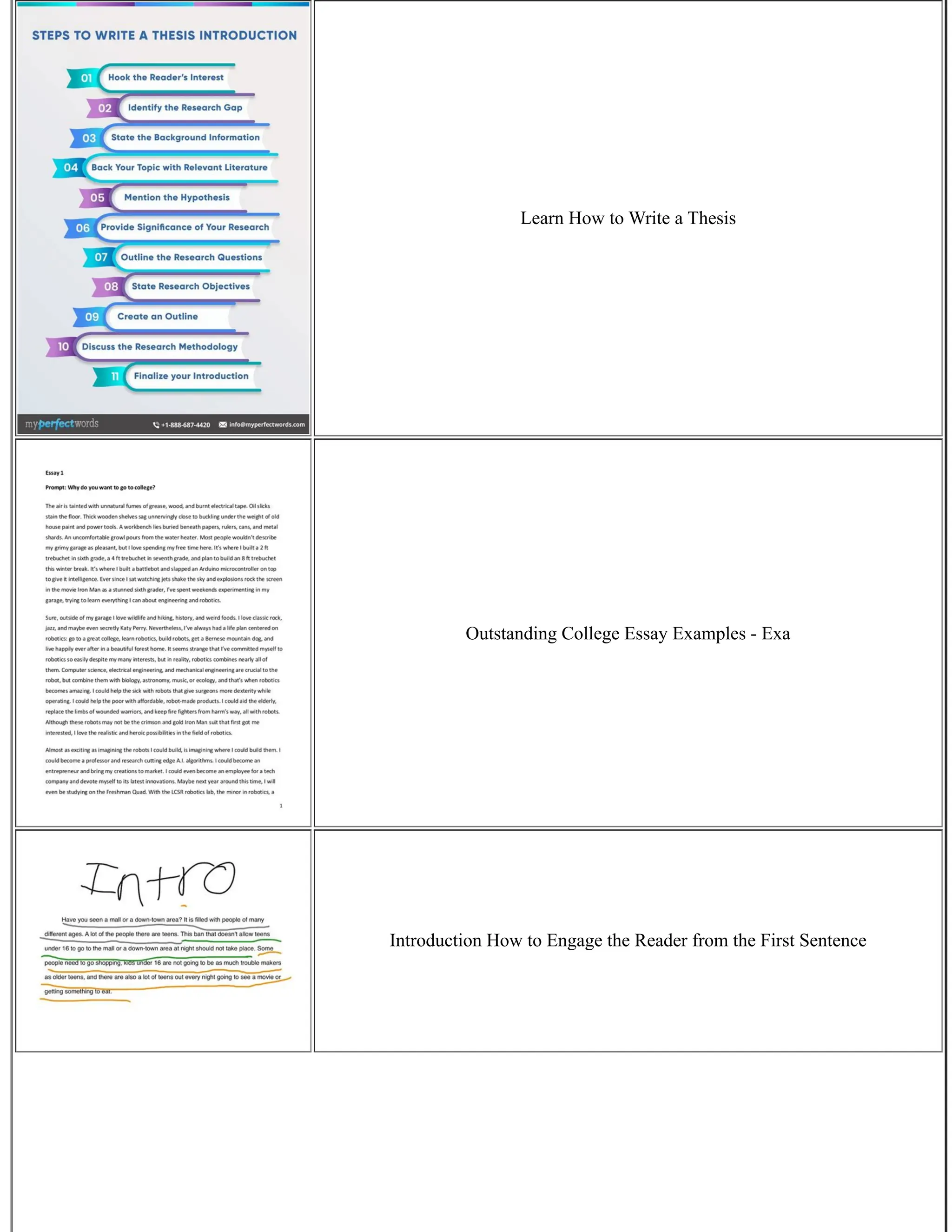 Learn How to Write a Thesis
Outstanding College Essay Examples - Exa
Introduction How to Engage the Reader from the First Sentence
 