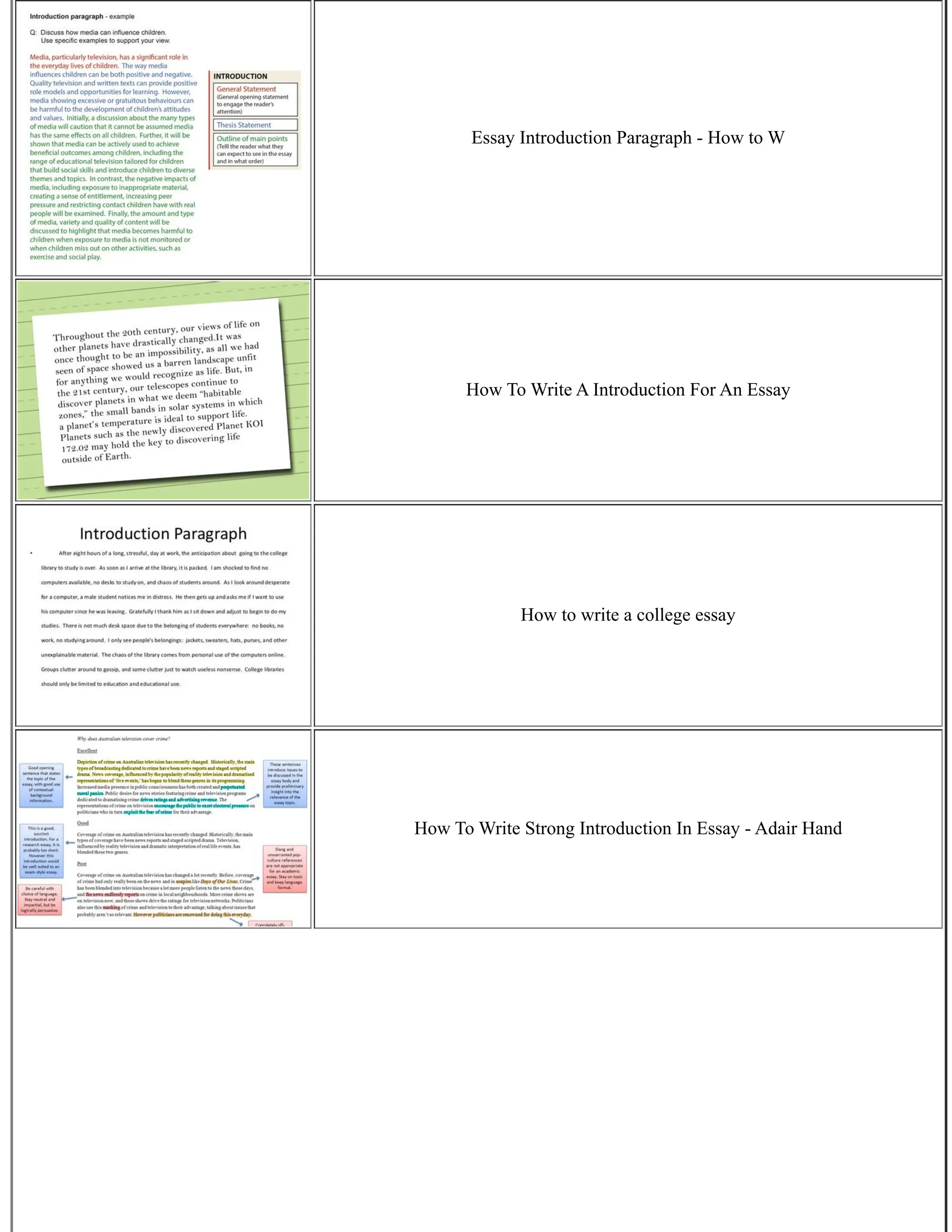 How To Write A Good Introduction To An Essay | PDF
