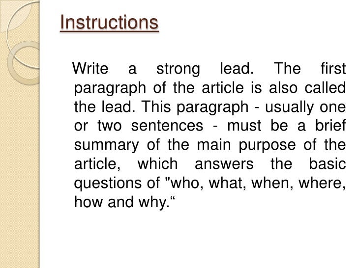 How to write a conclusion for newspaper article
