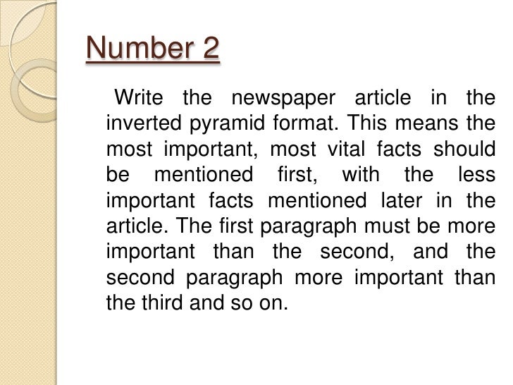 How to write a good newspaper article