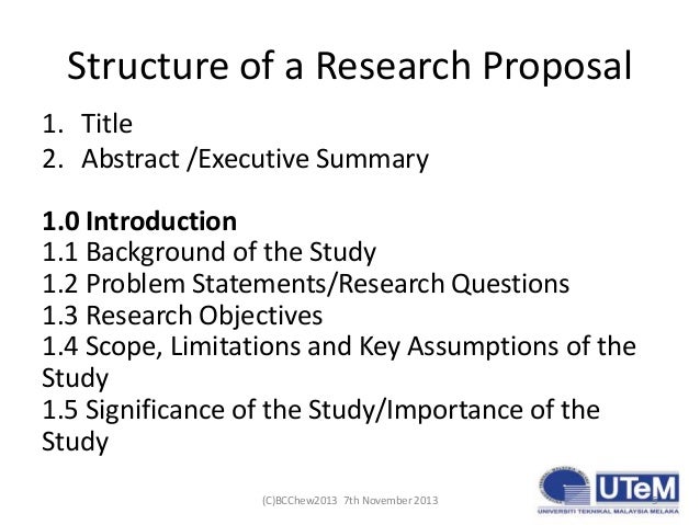 Methods section of research proposal