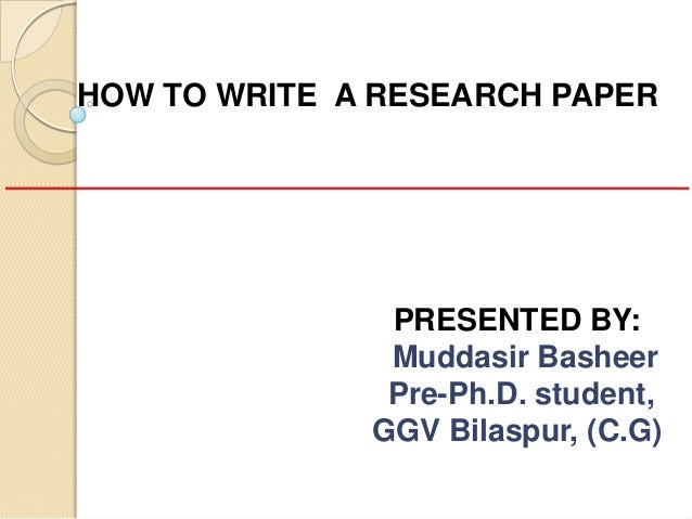 how to write a good research paper quickly