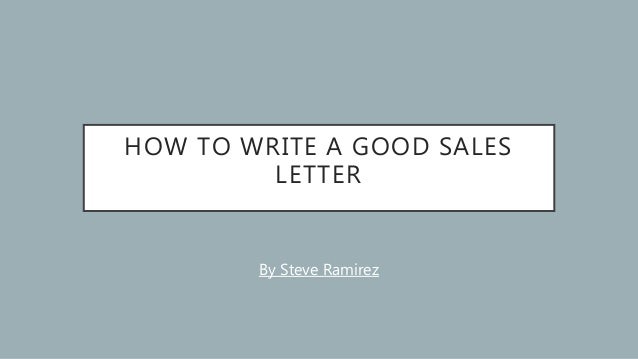 how-to-write-a-good-sales-letter