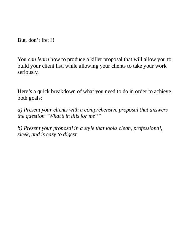 graphic design proposal