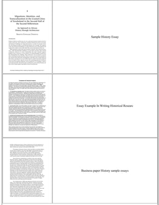 Sample History Essay
Essay Example In Writing Historical Researc
Business paper History sample essays
 