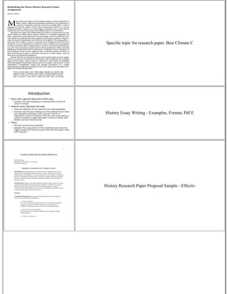 How To Write A History Research Paper | PDF
