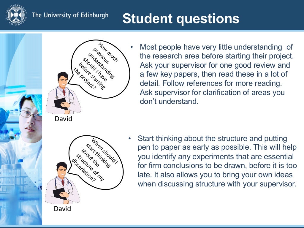 How to write a 1st class dissertation on a laboratory based honours p…