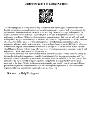 How To Write A How To Paper | PDF