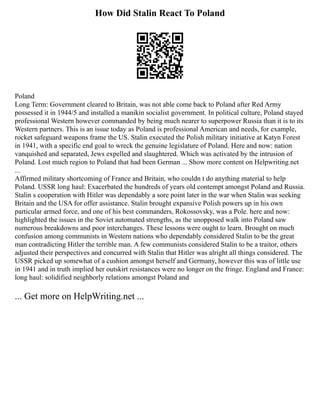 Polish Vs. Russian Paragraph Example How To Write A Introduction Paragraph For An Essay | PDF