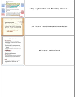 How To Write A Introduction To An Essay | PDF