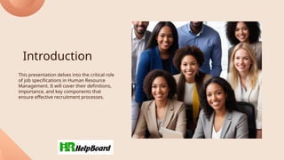 How to Write a Job Specification in Human Resource Management | PPTX