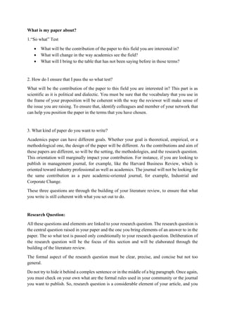 How to write a journal and conference paper | PDF