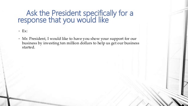 How to write a letter to the president