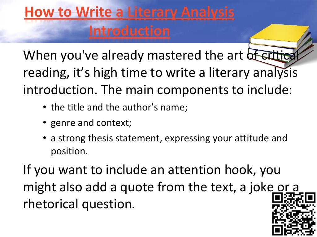introduction to literary analysis a complete methodology