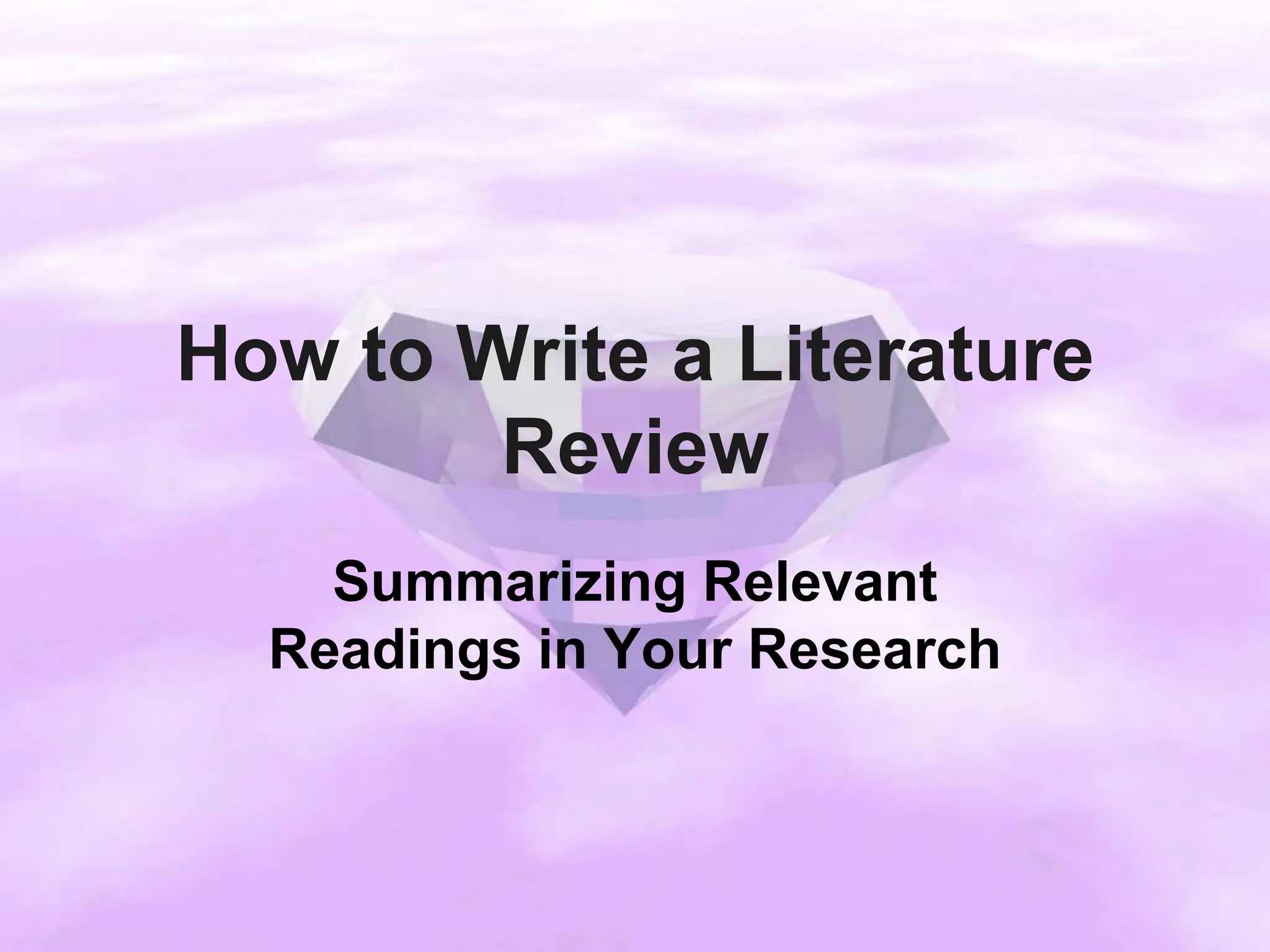 How to Write a Literature Review.pptx PhD PPT