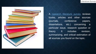 How to Write a Literature Survey for Research Paper/Thesis/Dissertation ...