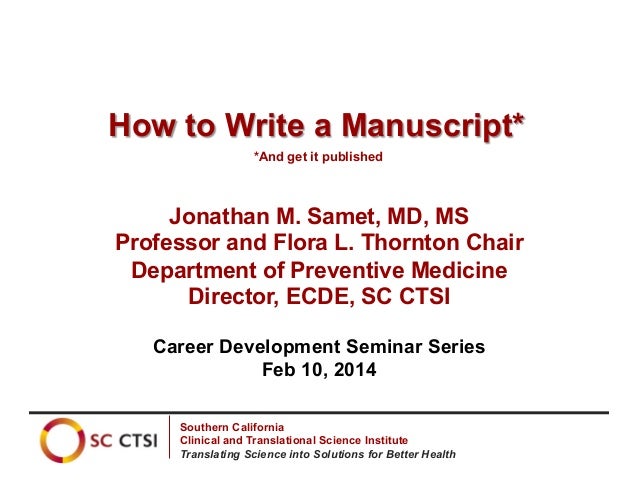 how to write a manuscript for research paper