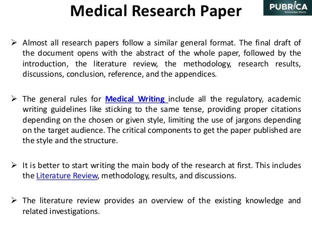 research paper medical