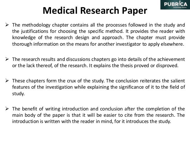 research paper on medicine