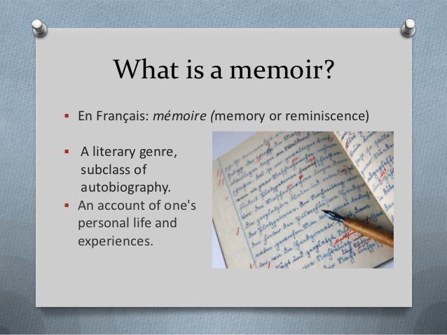 A memoir definition A memoir definition