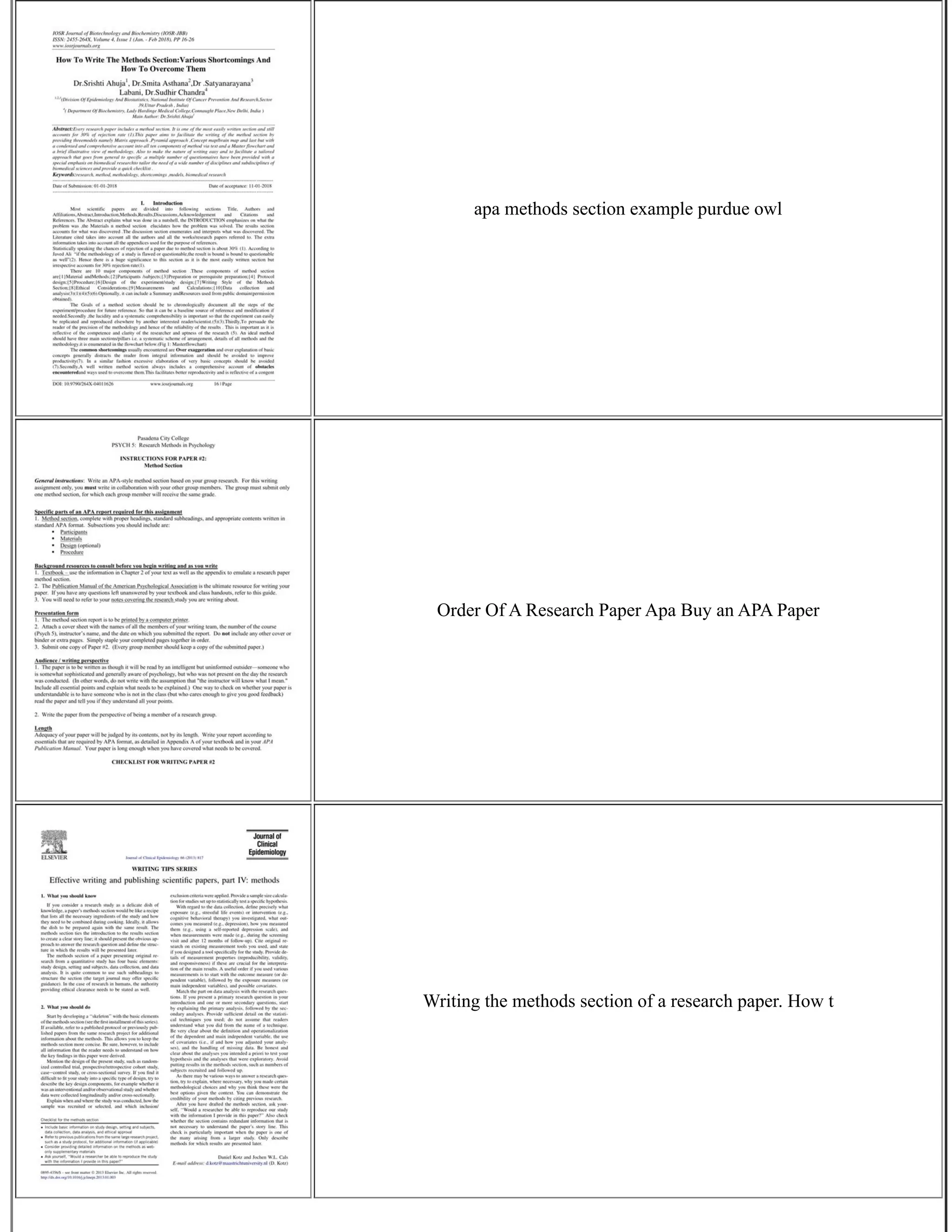 How To Write A Methods Section Of A Research Paper | PDF