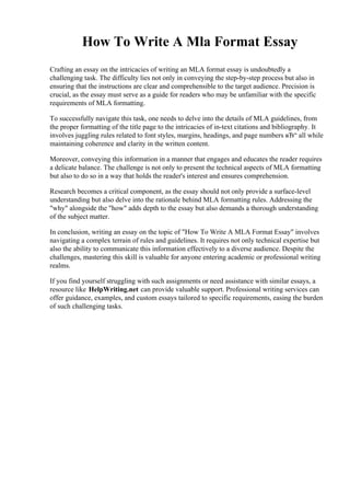 How To Write A Mla Format Essay.pdf