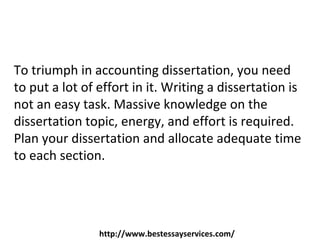 How to write an a+ accounting dissertation | PPT